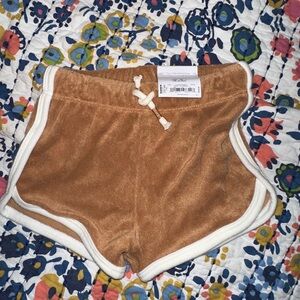 Kids Tan Shorts with White Trim